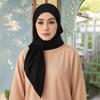 Однотонный мягкий дышащий полиэстеровый квадратный шарф - Женский европейский/американский головной платок, Повседневный солнцезащитный декоративный шелковый шарф