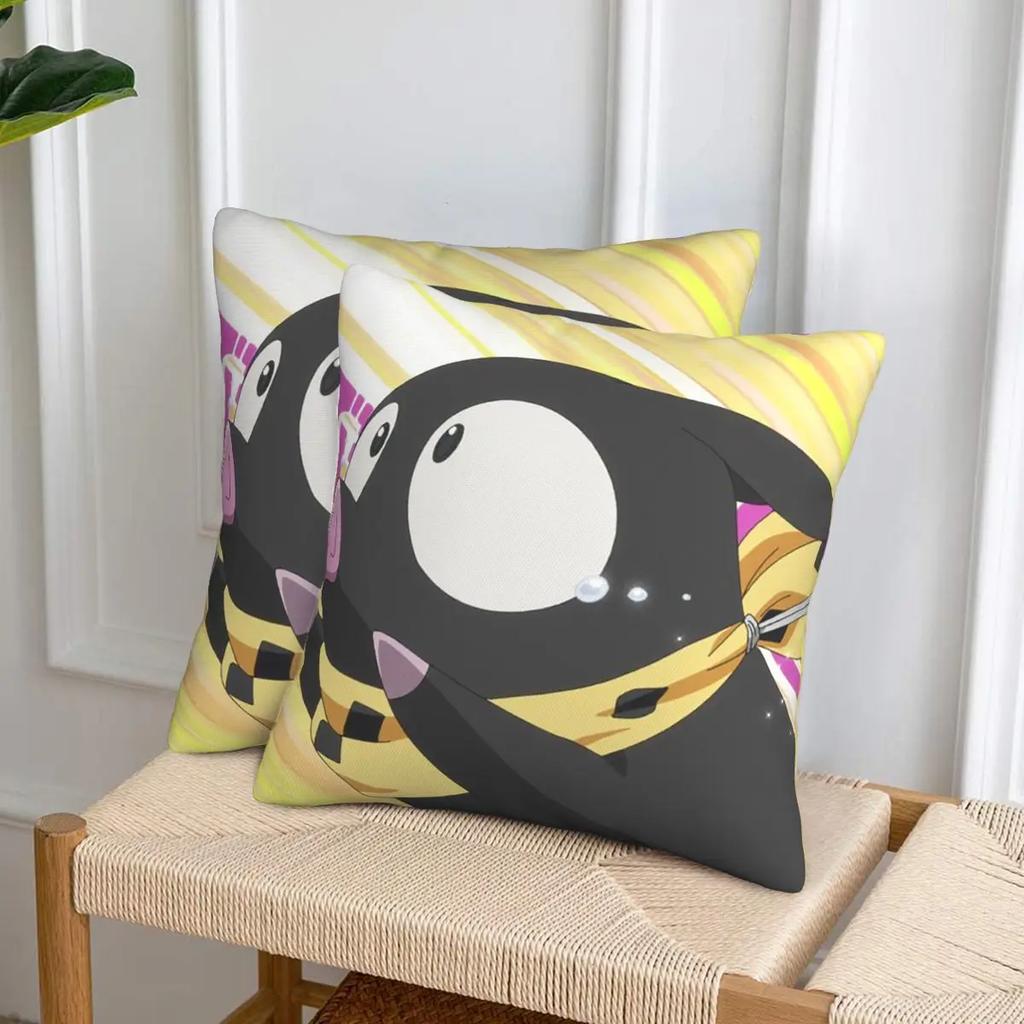 P-Chan Ryoga Lost Pig Ranma 1/2 Adventure Comedy 2 Pcs Square Pillowcase Pillow Cover Cushion Throw Pillow For Home Bedroom