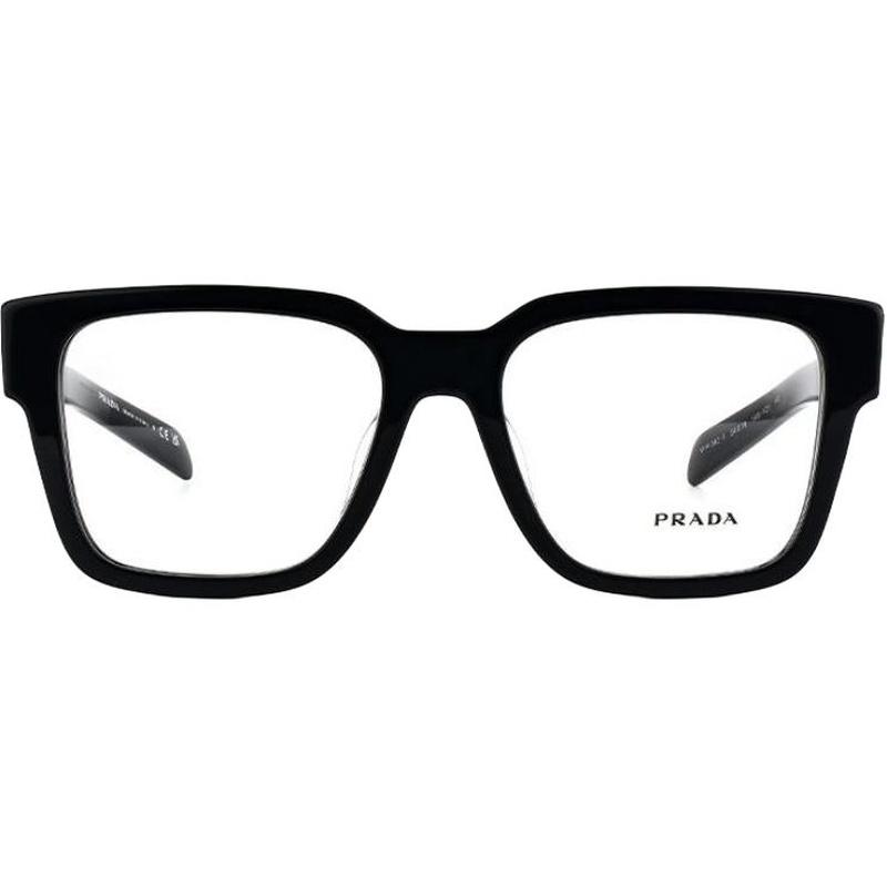 Prada Иконический дизайн логотипа LOGO, квадратные оптические очки, одинаковый стиль для мужчин и женщин, парный стиль, черный Black 54 в оригинальной коробке и мешке
