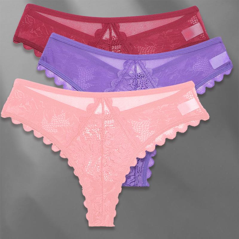 3 шт./компл. женские сетчатые кружевные трусики сексуальные S-XL перспективные стринги для девочек мягкое нижнее белье трусики нижнее белье Femme Intimates