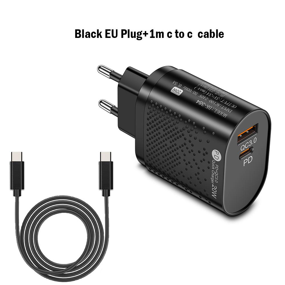 PD 20W USB C зарядное устройство Quick Charge 3.0 QC 3.0 Type C зарядное устройство телефонный адаптер для Xiaomi iPhone Samsung быстрая зарядка EU US UK вилка