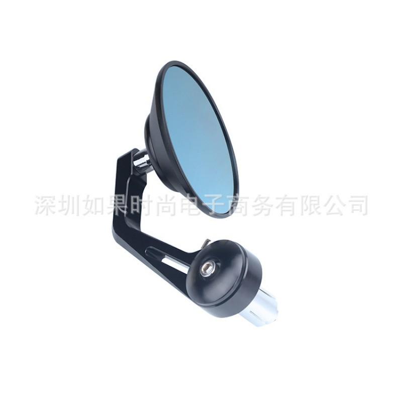 Universal CNC Aluminum Round Motorcycle Rearview Mirror Cherry Style Vintage Side Scooter Bike