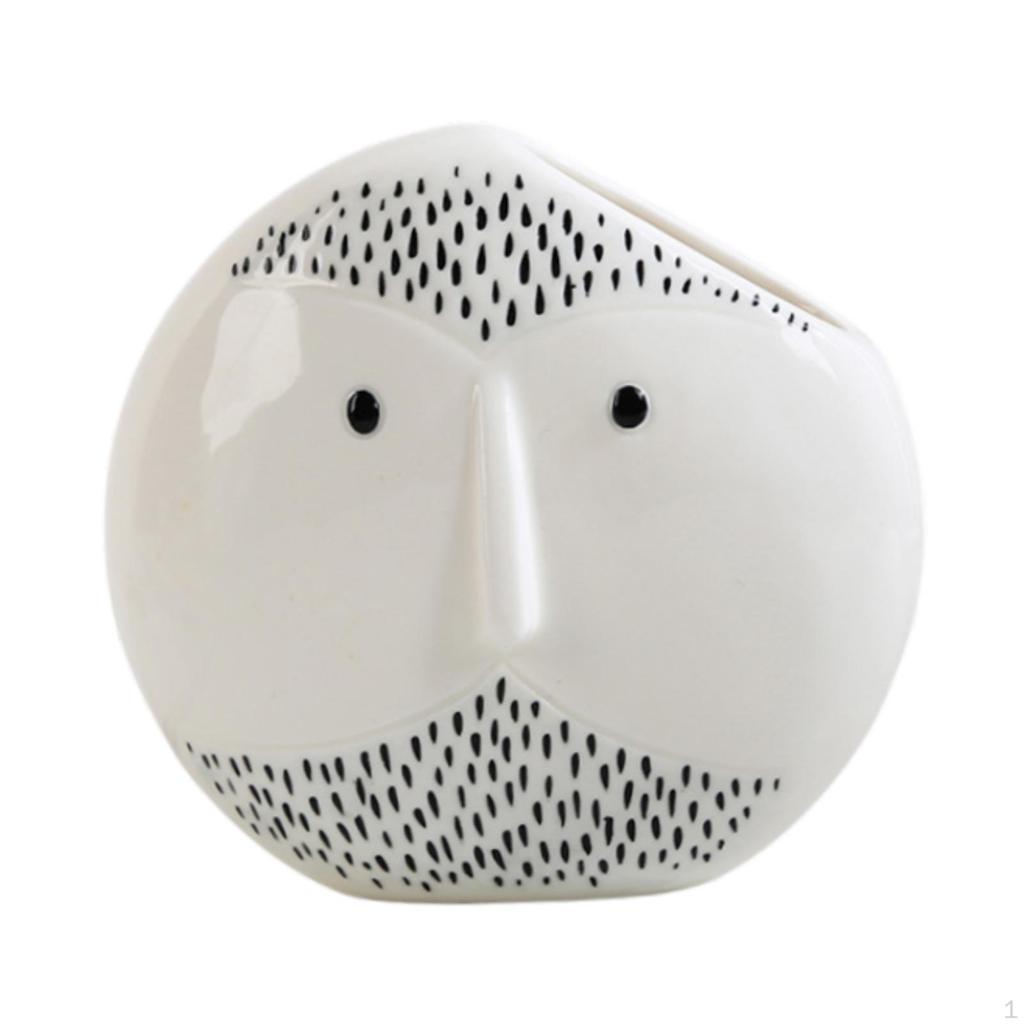 Human Face Shaped Vase Flowerpot Abstract Statue Flowers Holder Plant Pot Ceramic Planter for