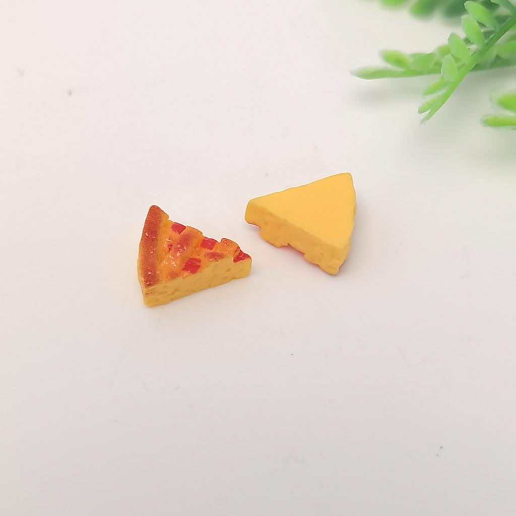 100pcs Mini Pizza Set Miniature Christmas Decoration Kitchen Doll House Resin Crafts Accessory