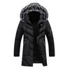 Men's Autumn Winter Pure Color Pocket Open a Hat Zipper Hooded Jacket Top Coat