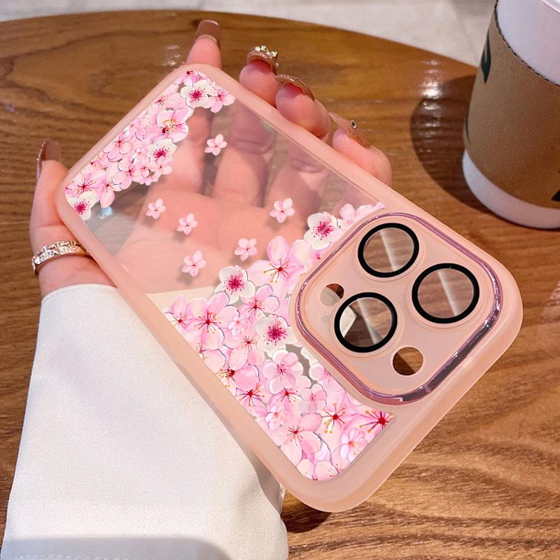 Силиконовый чехол для телефона с цветочным узором для iPhone 16 Pro 15 Pro Max 14 13 12 11, защитный противоударный прозрачный мягкий чехол из ТПУ