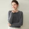 Women's Cashmere Cable Knit Sweater - Loose, Round Neck, Short, Thick for Autumn/Winter