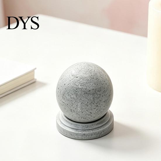 Ретро Стиль Держатель для Украшений 3D Печатный Каменный Шар Коробка для Хранения, Резьбовой Винтовой Сферический Контейнер для Шкатулки Настольный, Мини Круглый Органайзер Украшений,