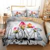 Love Heart Duvet Cover Set King Size Valentines Bedding Set Pink Love Heart Pattern Soft Microfiber fabric For Girls Women Quilt