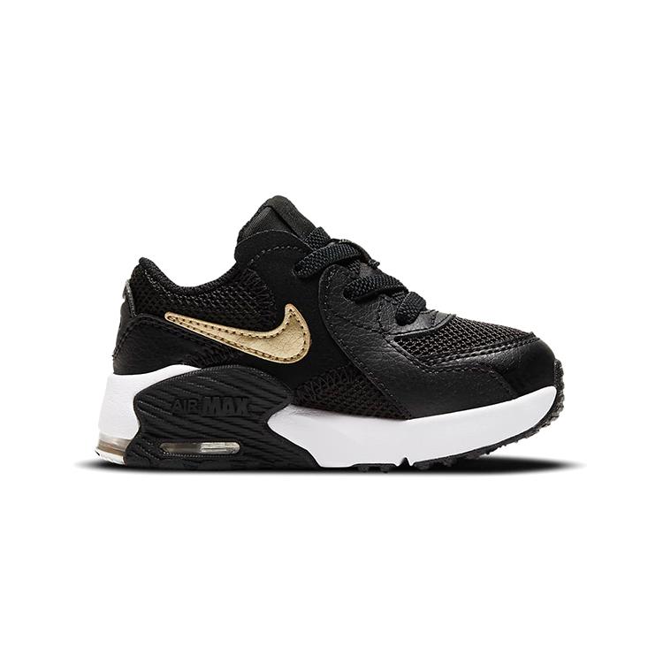 Nike Кроссовки Air Max Excee Устойчивые к истиранию Средние для малышей Черный Золотой Младенцы и малыши CD6893-006