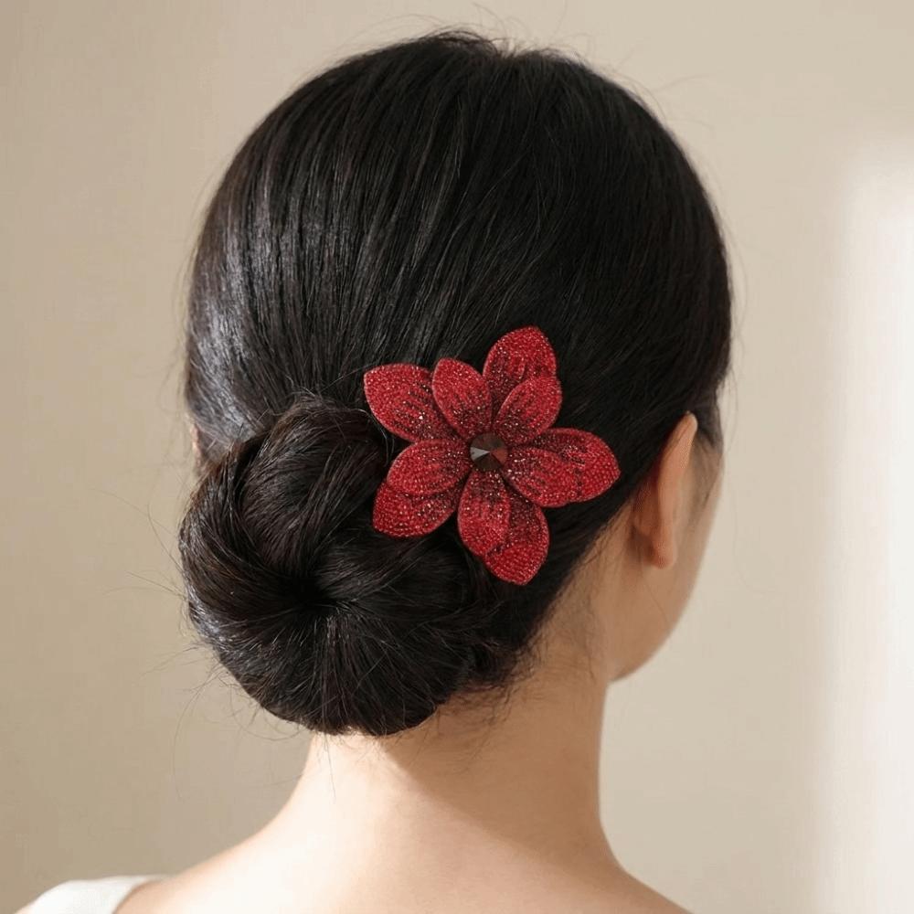 Large Flower Hair Clip Barrettes Spring Clips Sweet Rhinestone Hair Clip Hair Accessories