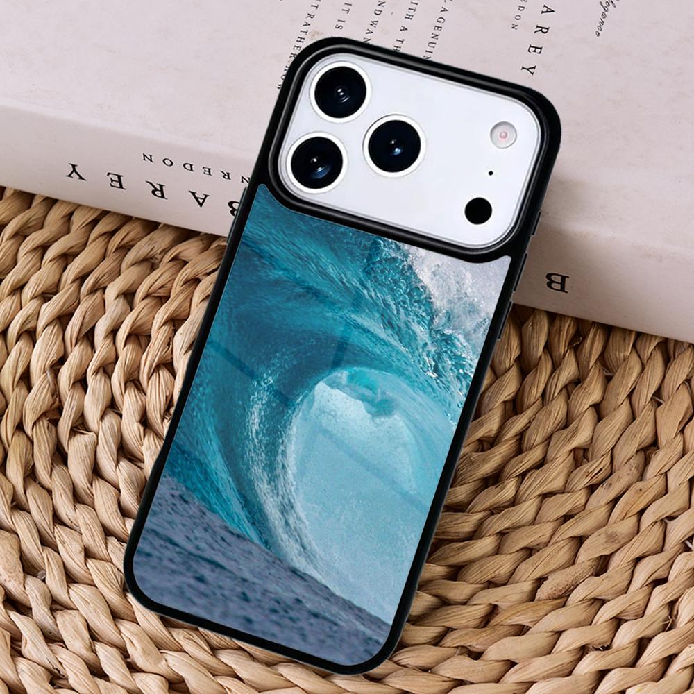 Чехол для телефона The Waves Ocean Water в винтажном стиле Для беспроводной зарядки MagSafe Для iPhone 17 Pro Max 16 14 13 12 11 15 Air
