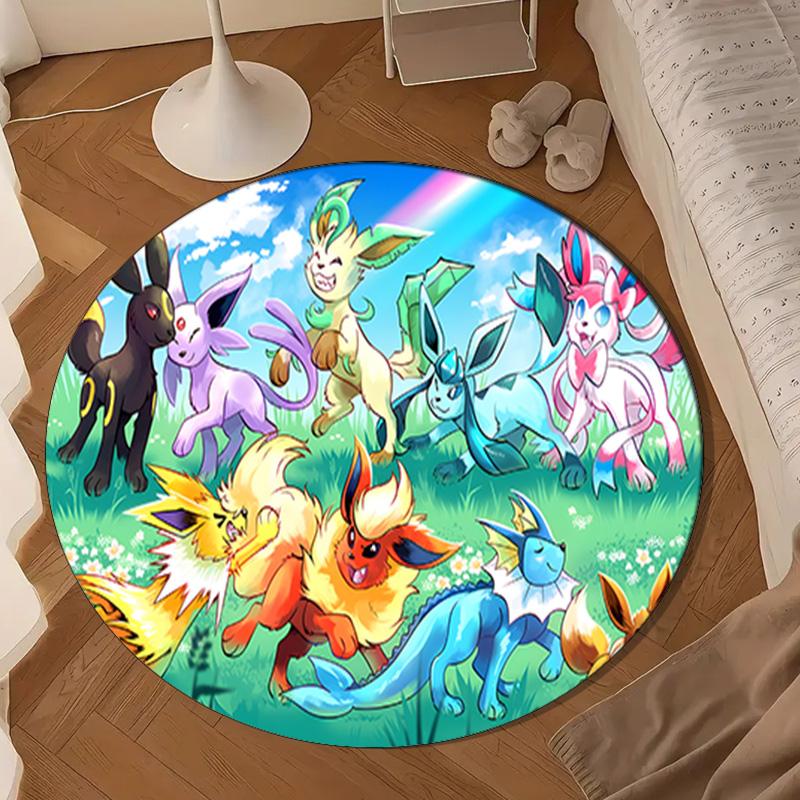 Elves Family Round Rug for Livingroom,Bedroom, Palyroom, Chair Rug, Area rug, Circle Carpet, Large Size Fan Christmas gift