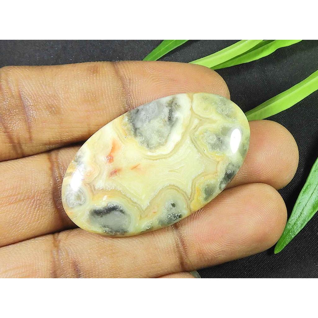 27X45X05ММ Австралийский Агат Сумасшедший Кружевной Лечебный Овальный Кабошон Самоцвет 54 Карата. СК-3886