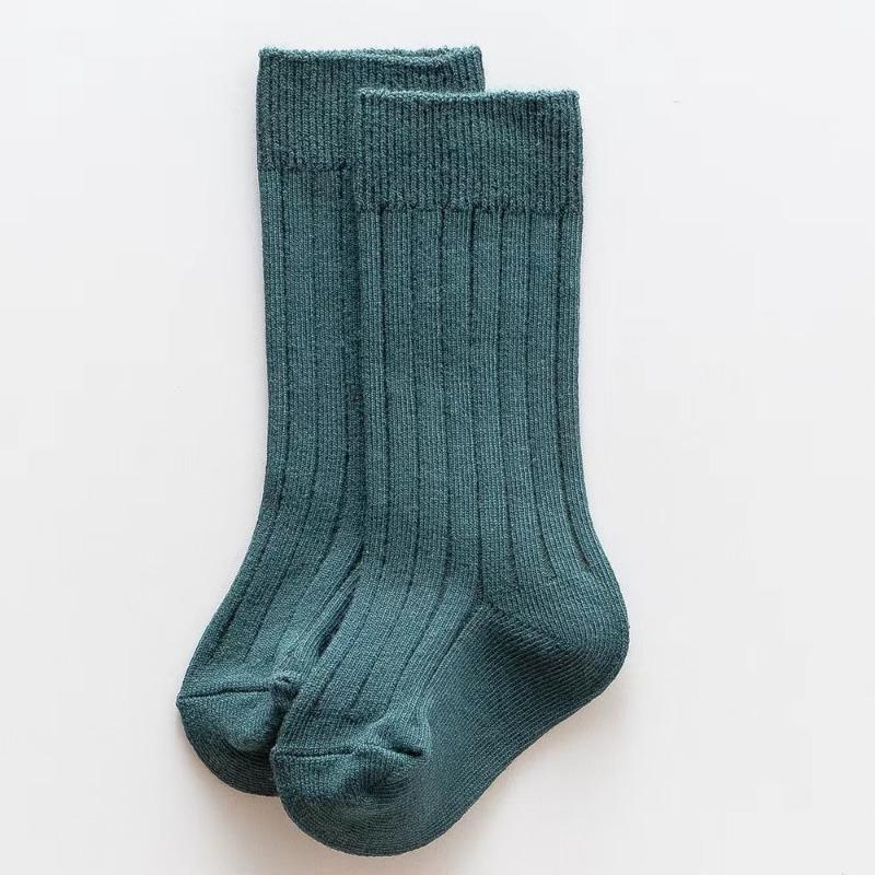 Повседневные однотонные детские носки для мальчиков и девочек, длинные носки до колена, хлопковые дышащие полосатые мягкие детские носки, детские носки для школьной формы
