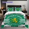Scp Portugal Emblem Three-piece set (1 * duvet cover + 2 * pillowcase, without core) 2D Flat Duvet cover and pillowcase Christmas birthday gift