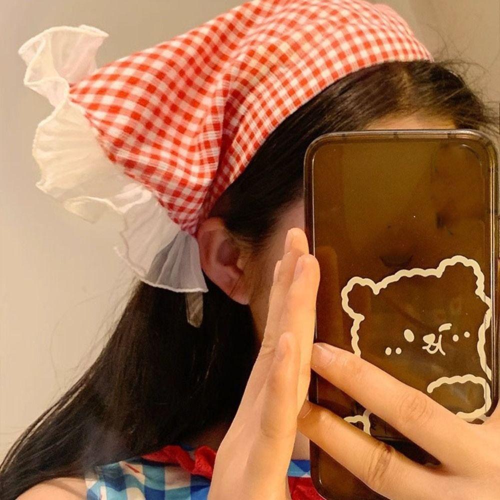 Hair Accessories Triangle Scarf Lazy Person Lace Headscarf Sun Protection Headscarf