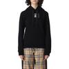 (WMNS) Burberry Prosum Label Hoodie 'Black' Women's 8063475