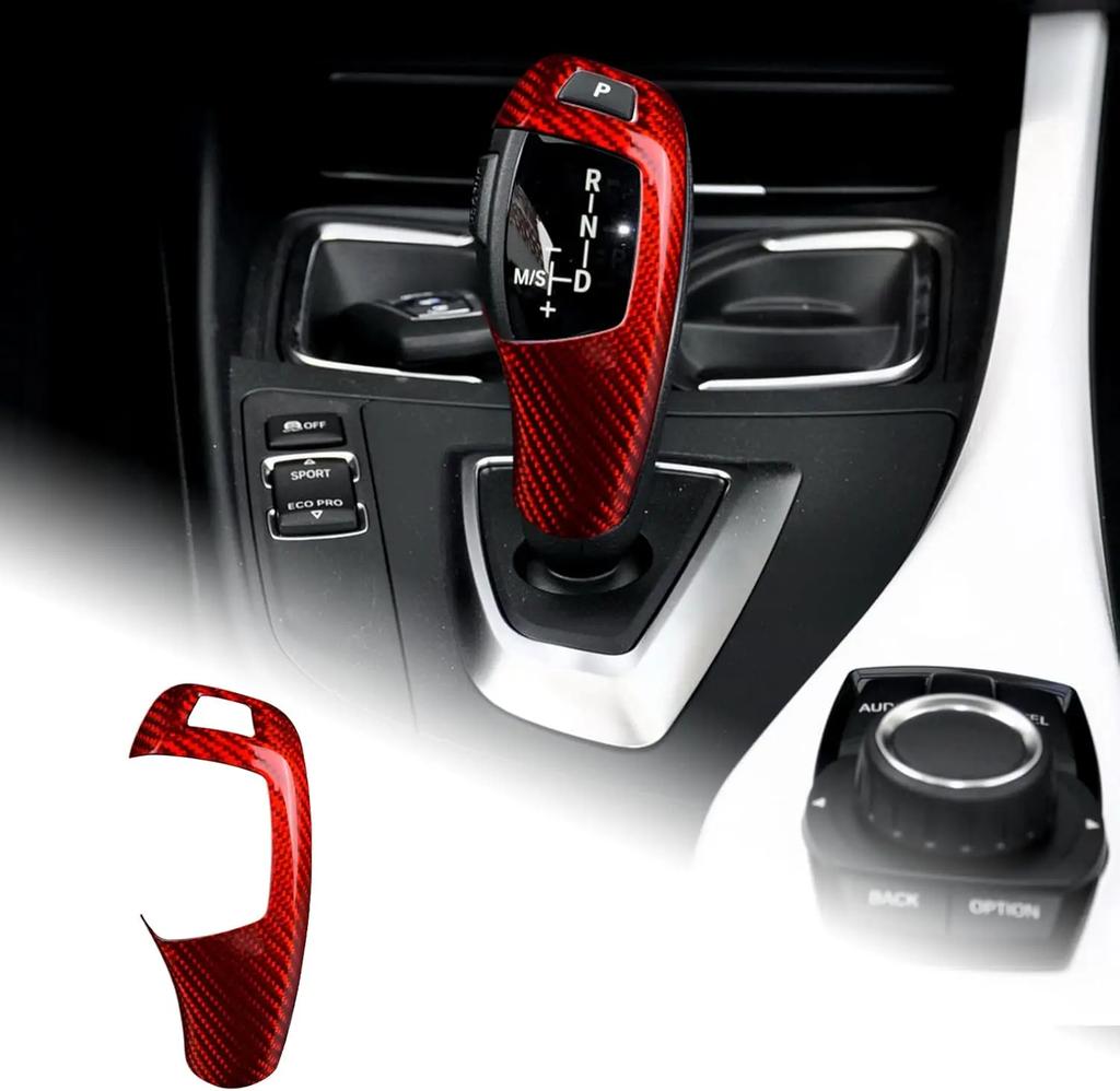 Carbon Fiber Gear Shift Knob Panel Frame Cover Trim for BMW F20 F21 F22 F23 F30 F34 F35 F32 F33