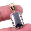 Драгоценный камень из натурального бронзового камня 925 пробы, двухцветный кулон из стерлингового серебра 1,50 дюйма, n4Y99