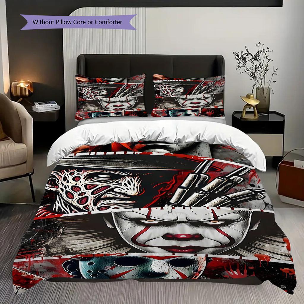 Pray Death Marilyn Manson'S Dark Artistry Threepiece Set 1 Duvet Cover 2 Pillowcase Without Core Bedding Set Christmas Birthday Gift