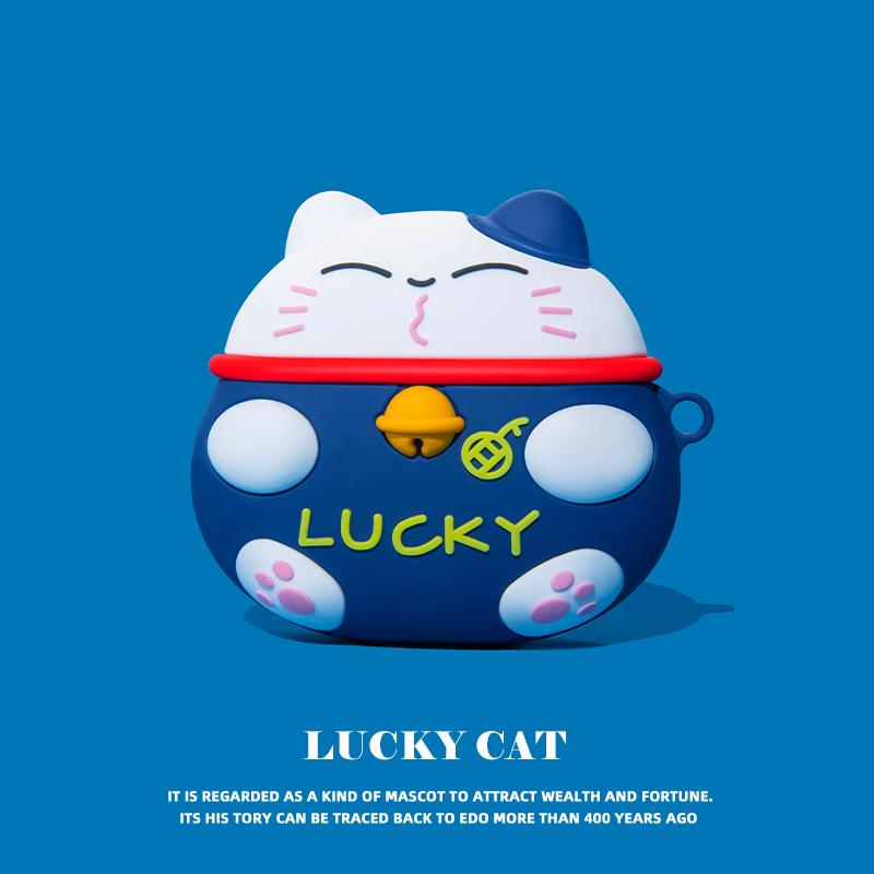 Чехол 3D Cute Lucky Cat для наушников Apple AirPods 1 2 Pro Bluetooth, чехол для 3-х наушников Air pods Pro2, мягкий силиконовый защитный чехол