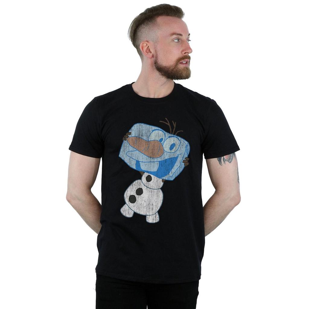 Disney Mens Frozen Olaf Ice Cube T-Shirt