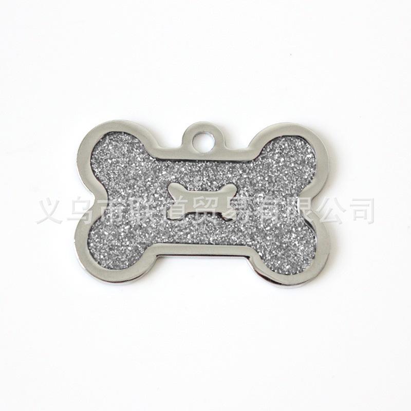 HC535 10-цветный блестящий металлический кулон-жетон для питомца в форме косточки