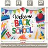 2D plane, 1 2D plane banner, Welcome Back to School background, polyester banner, 2D plane