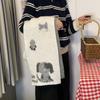 Женский пушистый вязаный шарф с щенком - Уютная шерсть для осени и зимы