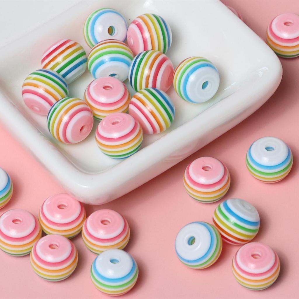 Японский макарон леденец бусина DIY набор шармов: Детские полосатые круглые бусины для аксессуаров для телефона и сумки