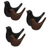 Creative Brown and Black Glossy Ceramic Birds Figurines Home Decorations Accessories Party (Pack of 6, Black & Brown)