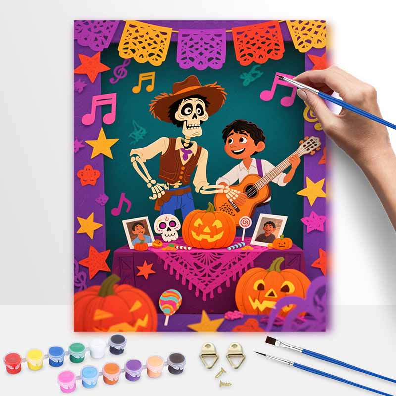Disney Набор для творчества 'Скелет тыквы Коко'. ручная работа DIY painting украшение дома подарки