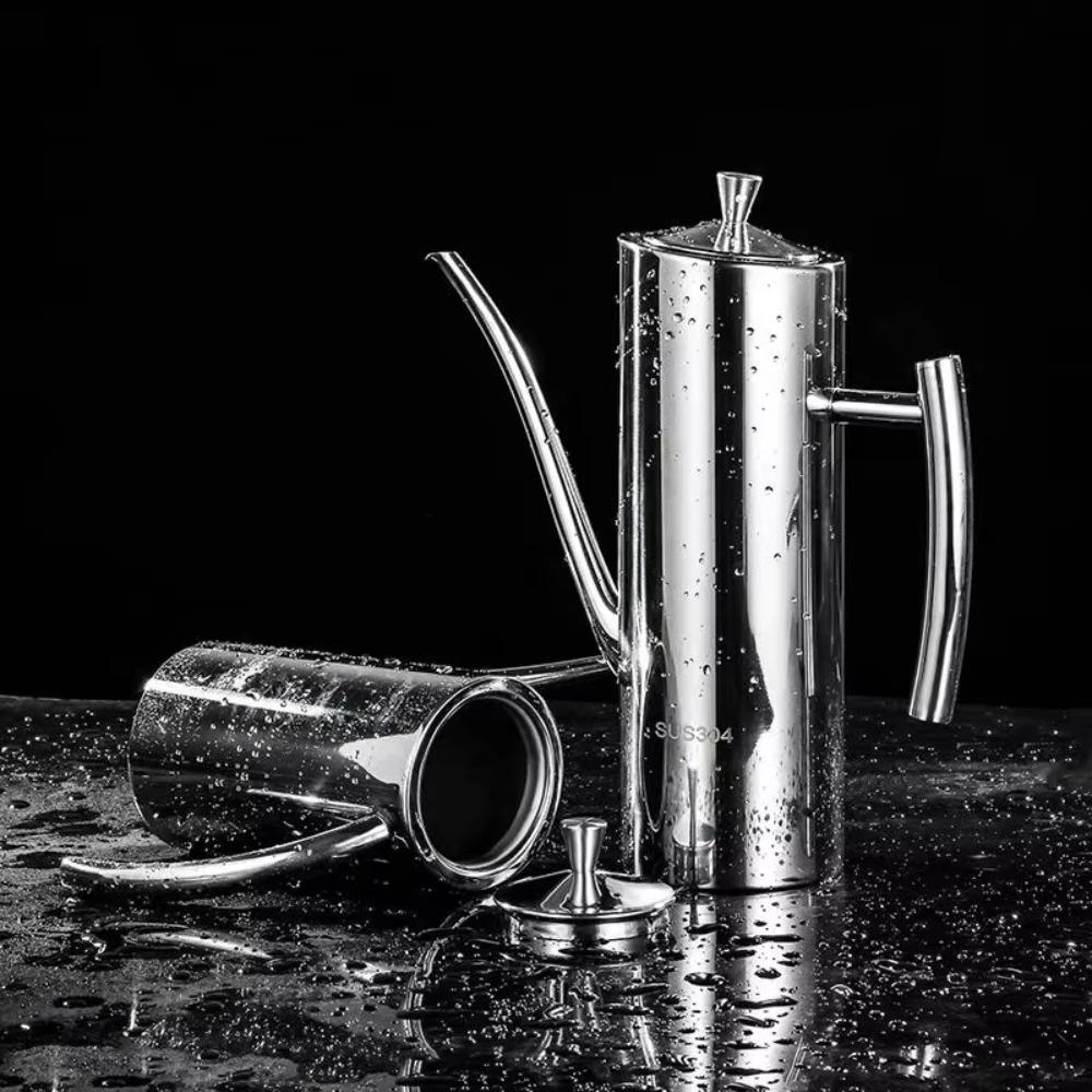 Dust-Proof Kitchen Oil Bottle Integrated Oil Storage Container 304 Stainless Steel Oil Pot Chef