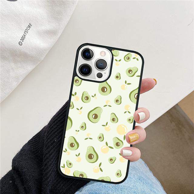 Смешные Цветочные Авокадо Чехлы для Мобильного Телефона Чехол Для iPhone 17 Air 16 15 14 12 13 11 Pro MAX apple Plus Coque