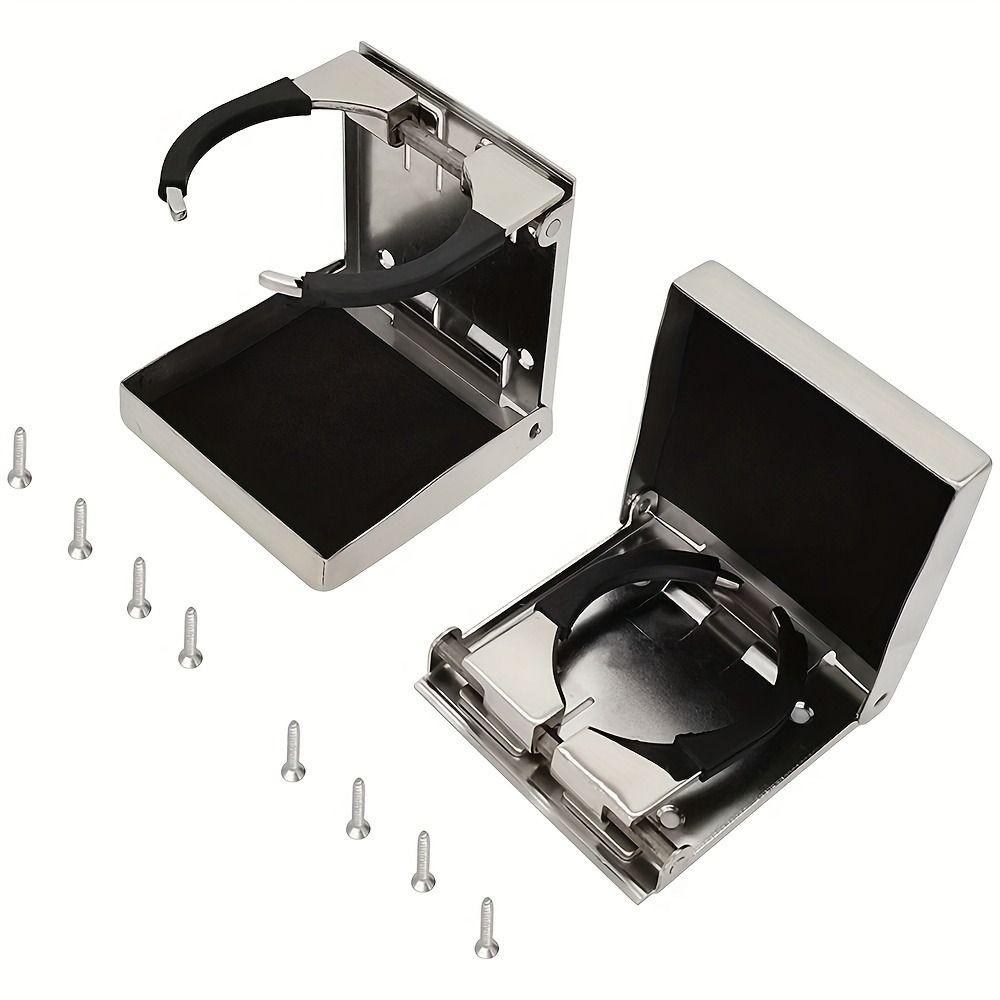 Adjustable Folding Cup Holder Rust-proof Drink Holder RV Parts Stainless Steel Bottle Holder Home