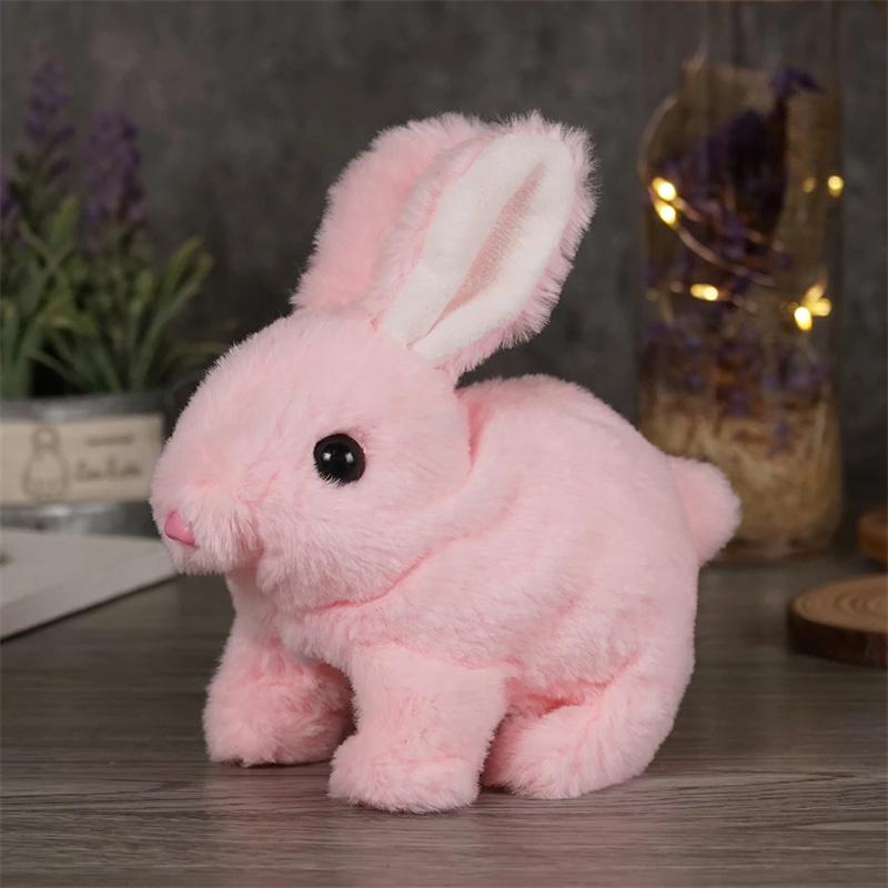 Реалистичная игрушка-кролик Электронная игрушка-кролик Имитация куклы кролика Прыгающие дергающиеся и трясущиеся уши Игрушки Пасха Детские подарки