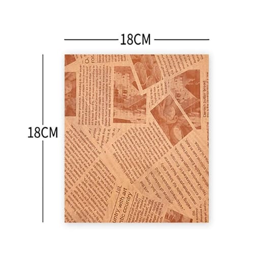 GOODCHI Wax Paper Wrapping Sheets, 18*18cm, 100 Sheets, for Tempura, Fried Food, Wrapping Supplies, Bouquet Wrapping, Gifts, Baking Paper