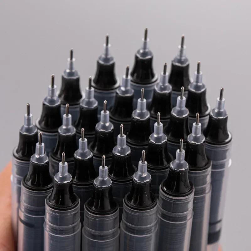New 10Pcs High Quality Needle Type Gel Pens Straight Liquid Ballpoint Pen Kawaii Stationery School Office Supplies Writing