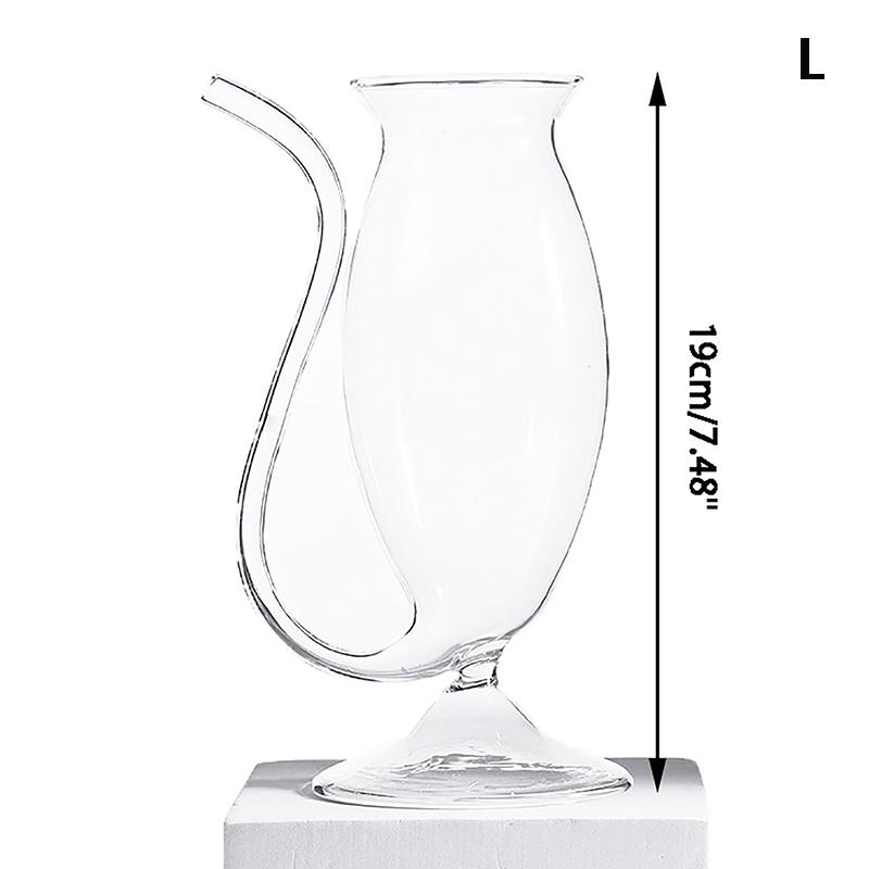 Wine Whiskey Glass Heat Resistant Sucking Juice Milk Drinking Tube Straw Cup Creative Wine Glass High Quality Glass Cup