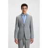 Boss Slim Fit Micro Pattern Stretch Fabric Suit Jacket Open Grey 50554214070