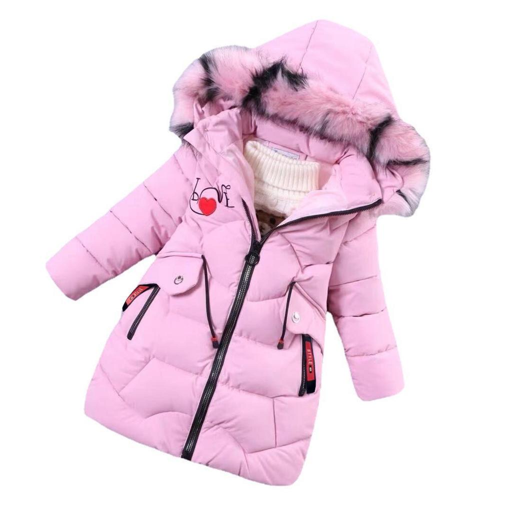 Зимняя куртка для девочек, детское утепленное пальто, детская одежда с хлопковой подкладкой, зимняя куртка для девочек