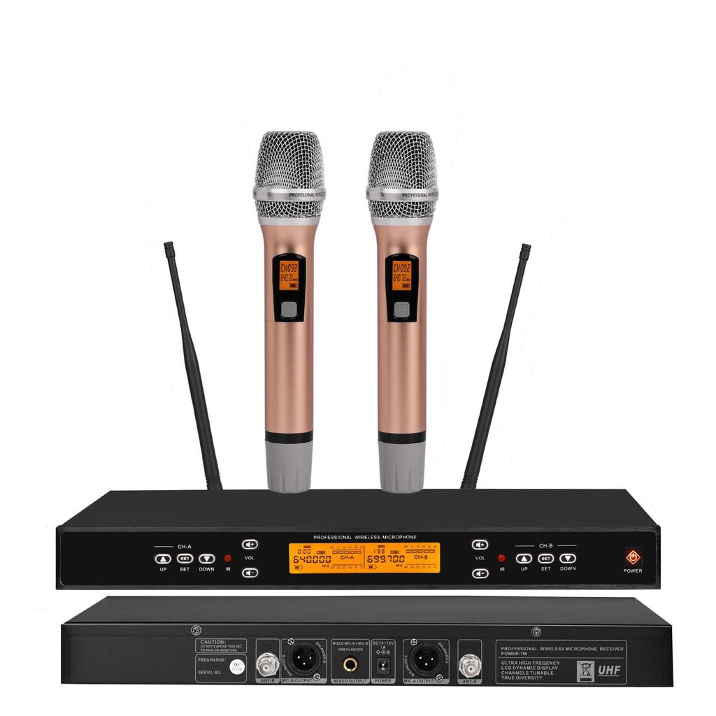 KTV U-Band ИК-двойной беспроводной комплект петличного и головного микрофонов для высококлассных сценических и конференц-мероприятий