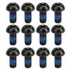 12pcs Bike Disc Brake Rotor Fixing Bolts T25 Bicycle Screws TC4 Titanium Alloy M5 X 10mm Black