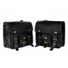 Left & Right Saddlebags Motorcycle Pouch Black Leather Two Panniers Saddle Bags