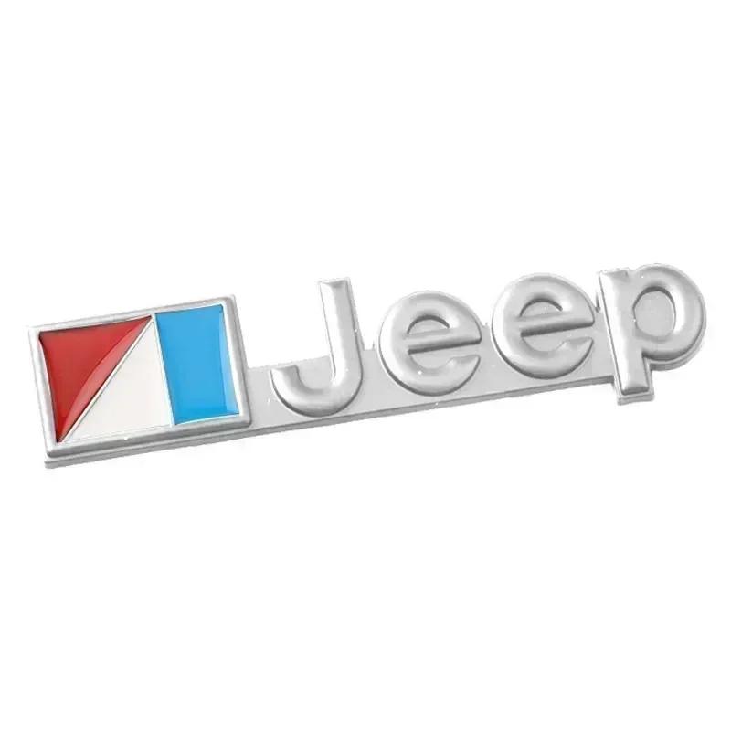 Car Front Hood Emblem for Jeep Grand Cherokee Wrangler Renegade Patriot Liberty Compass Rear Trunk Side Badge Sticker Decals ALV1