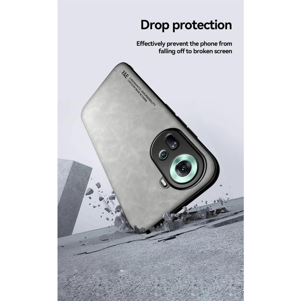 Противоударный чехол для OPPO Reno 11 Pro 5G Reno 10 Pro Plus 8 8T Plus Защитная крышка Магнитный автомобильный держатель для телефона Текстурированный бизнес Чехол с полной защитой