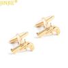 High End Electroplated Gold Silver Signal Gun Copper Cufflinks Men's French