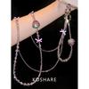Diamond-encrusted strawberry crossbody back mobile phone chain high-end neck hand carry crystal pendant