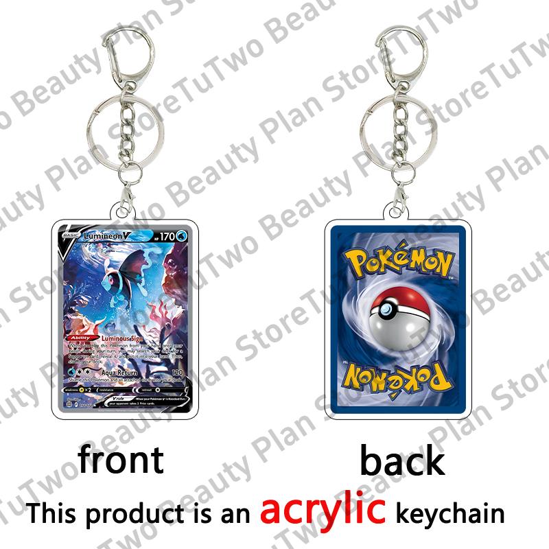 Anime Cartoon Venusaur Bulbasaur Charizard Mewtwo Pocket Monsters Acrylic Keychain Accessories Pendant Key Ring Charm Gifts Toys
